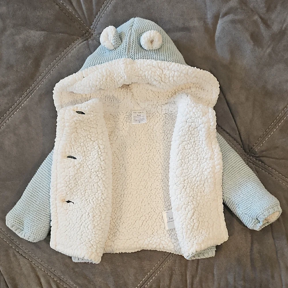 Carter's  Baby Hooded Coat with Ears Size 3 Months